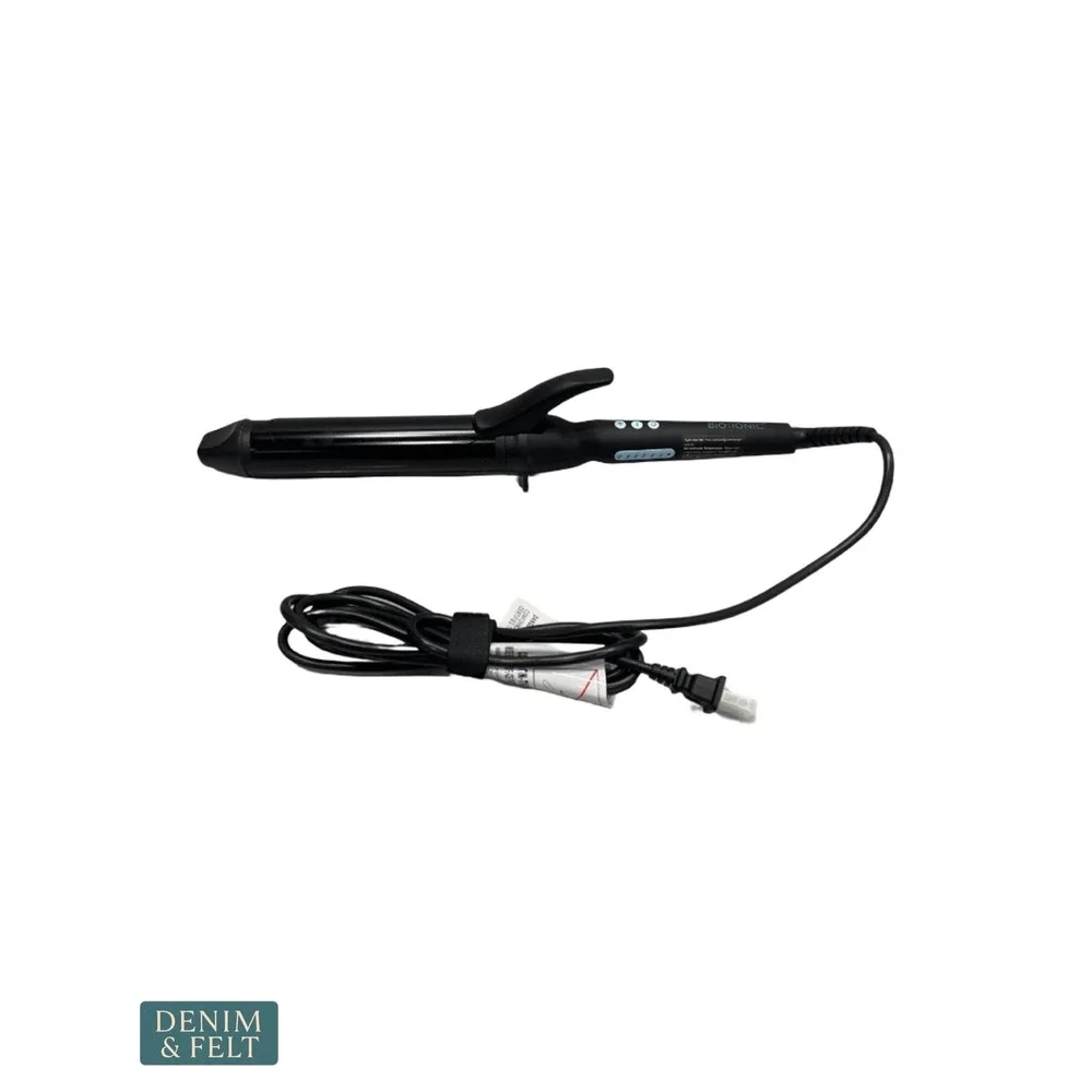 Bio Ionic Long Barrel Styler 1.5 inch Pro Curling Iron Black Soft Curls 430F